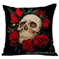 Hot Linen Halloween Skull Pillow cushion case